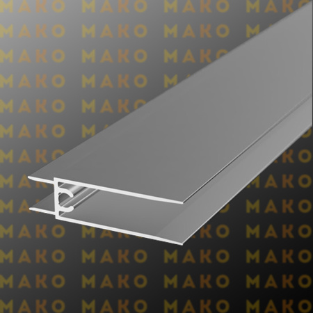 Профиль горизонтальный нижний MS220 Серебро глянец (A02)